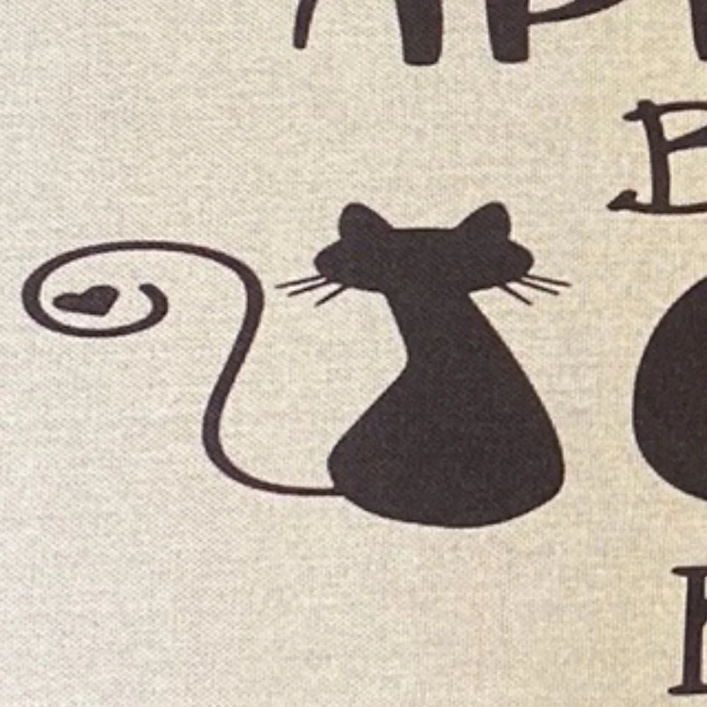 Pet Cat Welcome Front Door Mat Design Rubber Backing